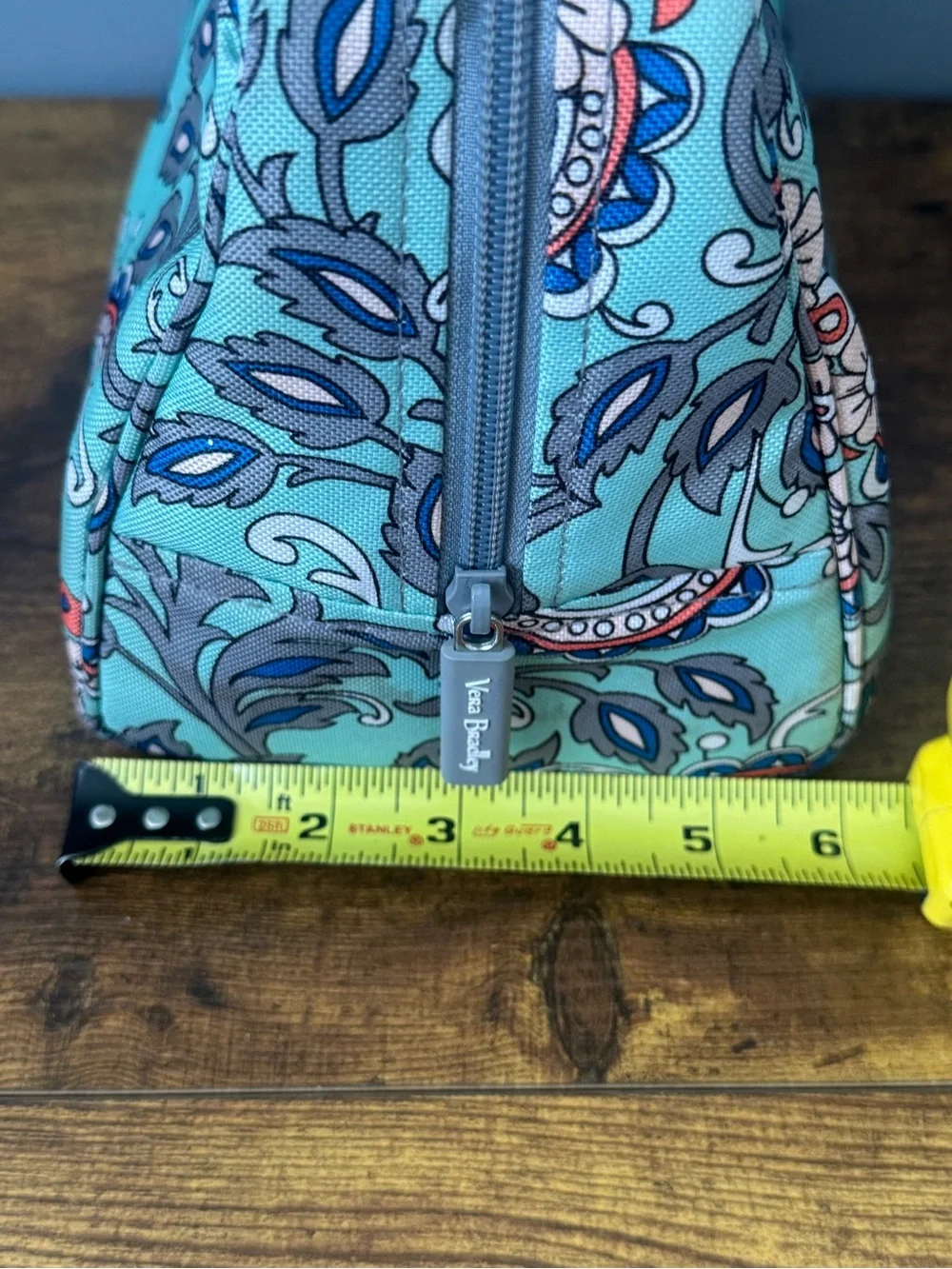 Vera‎ Bradley Insulated Lunch Tote Mint Green Paisley Floral Lunch Bag Zip